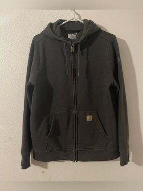 Carhartt Relaxed Fit Womens Gray Zip Up Hoodie Large with Don Julio Embroidery